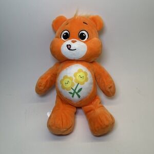 9" Care Bears FRIEND BEAR Plush- Unlock the Magic, Orange Flowers Stuffed Animal